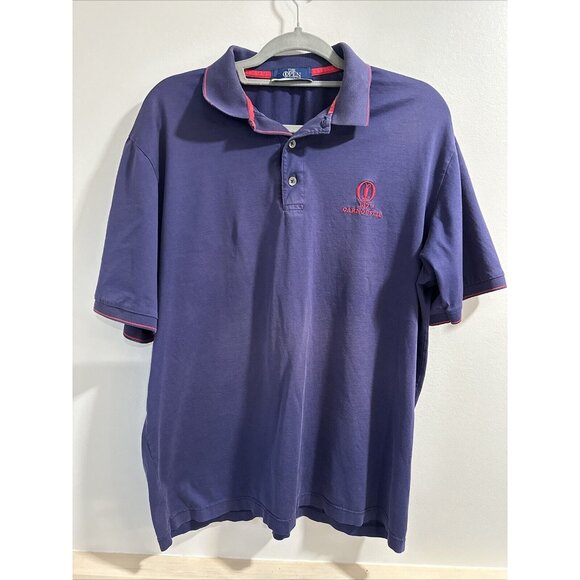 THE OPEN 147th Carnoustie St. Andrews Polo Shirt Men's Size L Blue With Red - Picture 3 of 9